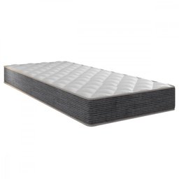 Colchão Solteiro Portobel de Tokio Molas Ensacadas 88x188x20 Cinza Com Branco  - 1