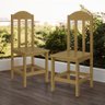 Kit 2 Cadeiras em Madeira Maciça Suporta até 120kg Nogueira Safira Shop Jm - 1