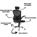 Ver imagem 3 de Kit com 2 Cadeiras para Escritório Modelo Presidente Oc 300 Cor Preto