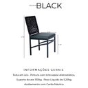 Ver imagem 5 de Cadeira Corda Nautica Preta Varanda Sacada Cozinha - Kit 2 Eletrostática