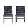 Cadeira Corda Nautica Preta Varanda Sacada Cozinha - Kit 2 Eletrostática - 2