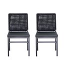 Ver imagem 2 de Cadeira Corda Nautica Preta Varanda Sacada Cozinha - Kit 2 Eletrostática