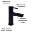 Ver imagem 4 de Torneira Acqua Metais Luxor 2017 Banheiro Monocomando Preta