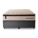 Ver imagem 5 de Conjunto Box Baú Super King Quartzo Cinza 193x203x78 c/ Molas Ensacadas