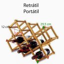 Ver imagem 3 de Adega Decorativa Top House 8 Garrafas Madeira