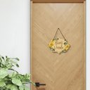 Ver imagem 4 de Placa de Porta Decorativa Amarela Frases Bem Vindo Flores