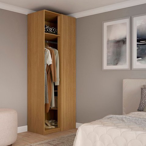 Closet Modulado de Canto Reto sem Portas 100% MDF Altezza