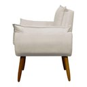 Ver imagem 5 de Kit 2 Poltronas Decorativa Sala e Quarto Opala Suede Herrero Cor:bege