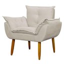 Ver imagem 6 de Kit 2 Poltronas Decorativa Sala e Quarto Opala Suede Herrero Cor:bege