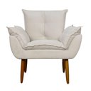 Ver imagem 4 de Kit 2 Poltronas Decorativa Sala e Quarto Opala Suede Herrero Cor:bege