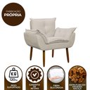 Ver imagem 7 de Kit 2 Poltronas Decorativa Sala e Quarto Opala Suede Herrero Cor:bege