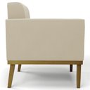 Ver mais imagens de Poltrona Decorativa Base Madeira Castanho Ana Suede Bege - Ibiza