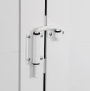 Ver imagem 2 de Porta Lambril Camarão Alumínio Branco 2.10 x 0.80 Linha 25 com Vidro: Direita