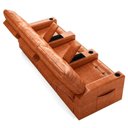 Ver imagem 3 de Poltrona de Cinema Reclinável 3 Lugares Baú Usb Mallie Fh9 Pu Caramelo Brilho - Mpozenato