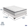 Cama Box e Colchão Amsterdã Molas Ensacadas Casal Probel: Branco - 3