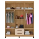 Ver imagem 4 de Guarda Roupa Casal Modena com Espelho 6 Portas Cômoda Cannes 5 Gavetas e Armário Multiuso Recife Car
