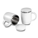 Ver imagem 1 de Caneca Térmica 400ml com Tampa Café Chá Coffee Time Presente