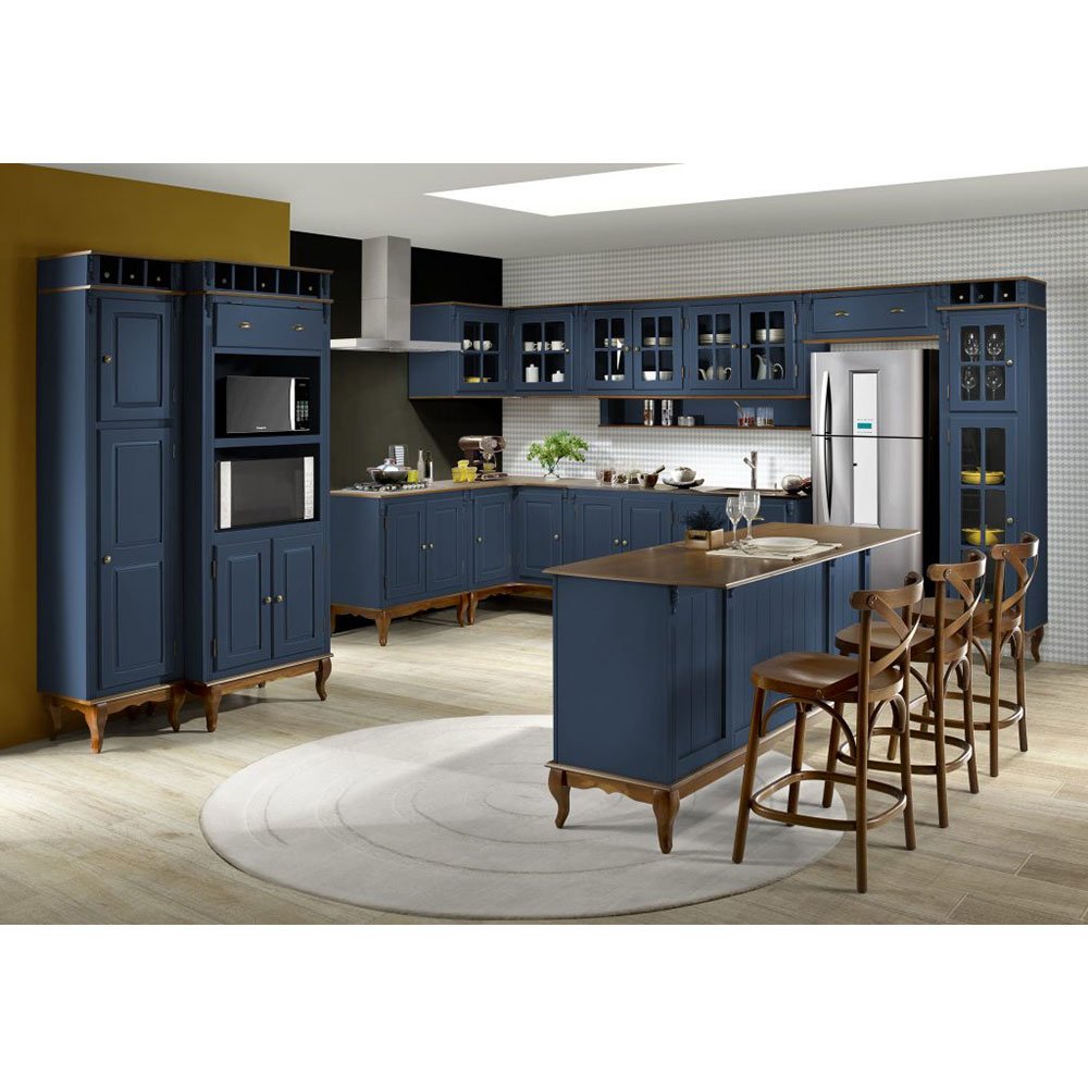 Cozinha Hannover Azul Completa - 1