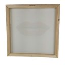 Ver imagem 3 de Quadro Decorativo Labio Batom Verde Moldura 40x40 Textura Decoraçao Consultorio Casa Sala Quarto Rec