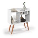 Ver imagem 2 de Aparador Buffet Bar Rubi Adega com Pés Palito - Branco