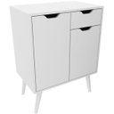 Ver imagem 1 de Gabinete para Banheiro 60 Cm 2 Portas 1 Gaveta Meire Branco