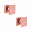 Ver imagem 1 de Kit Acabamento para Registro Base Deca Quadrado Cogumelo até 1'' pol com 2 Unidades Rose-Gold Fosco