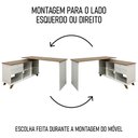 Ver imagem 7 de Conjunto Escritório 3 Peças Mesa em L Golden A06 Olmo/branco - Mpozenato