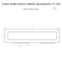 Ver mais imagens de Cuba Dupla Cozinha Farm Sink Quadratta 77 Cm Estilo Fazenda Avental