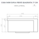 Ver mais imagens de Cuba Dupla Cozinha Farm Sink Quadratta 77 cm Estilo Fazenda Avental