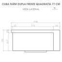 Ver imagem 7 de Cuba Dupla Cozinha Farm Sink Quadratta 77 Cm Estilo Fazenda Avental