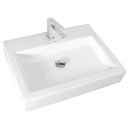 Ver imagem 1 de Cuba Sobrepor de Cerâmica para Banheiro/lavabo 63x47x11 Cm