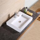 Ver imagem 3 de Cuba Sobrepor de Cerâmica para Banheiro/lavabo 63x47x11 Cm