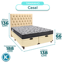 Ver imagem 3 de Kit Cama Box Bau + Cabeceira + Colchão Casal D33 - Iso100 - Ortobom