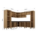 Ver imagem 4 de Cozinha Modulada Completa de Canto 10 Peças com Tampos e sem Pia Isis Luciane Móveis