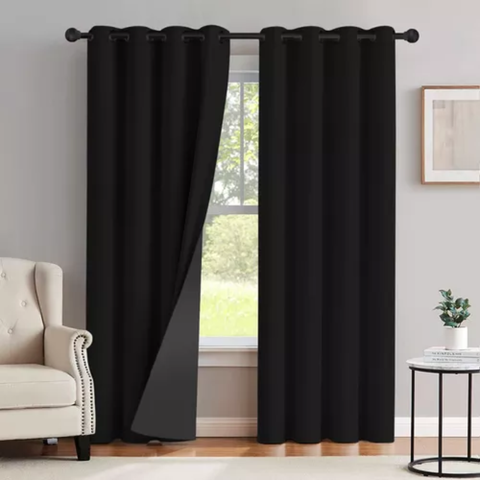 Cortina Blackout Corta Luz 2,80 X 1,80 Sala Quarto Preto:preto