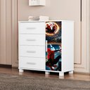 Ver imagem 6 de Comoda 4 Gavetas 1 Porta Mdf 81 Cm Livia Aranha Decmade