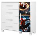 Ver imagem 1 de Comoda 4 Gavetas 1 Porta Mdf 81 Cm Livia Aranha Decmade
