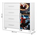 Ver imagem 3 de Comoda 4 Gavetas 1 Porta Mdf 81 Cm Livia Aranha Decmade