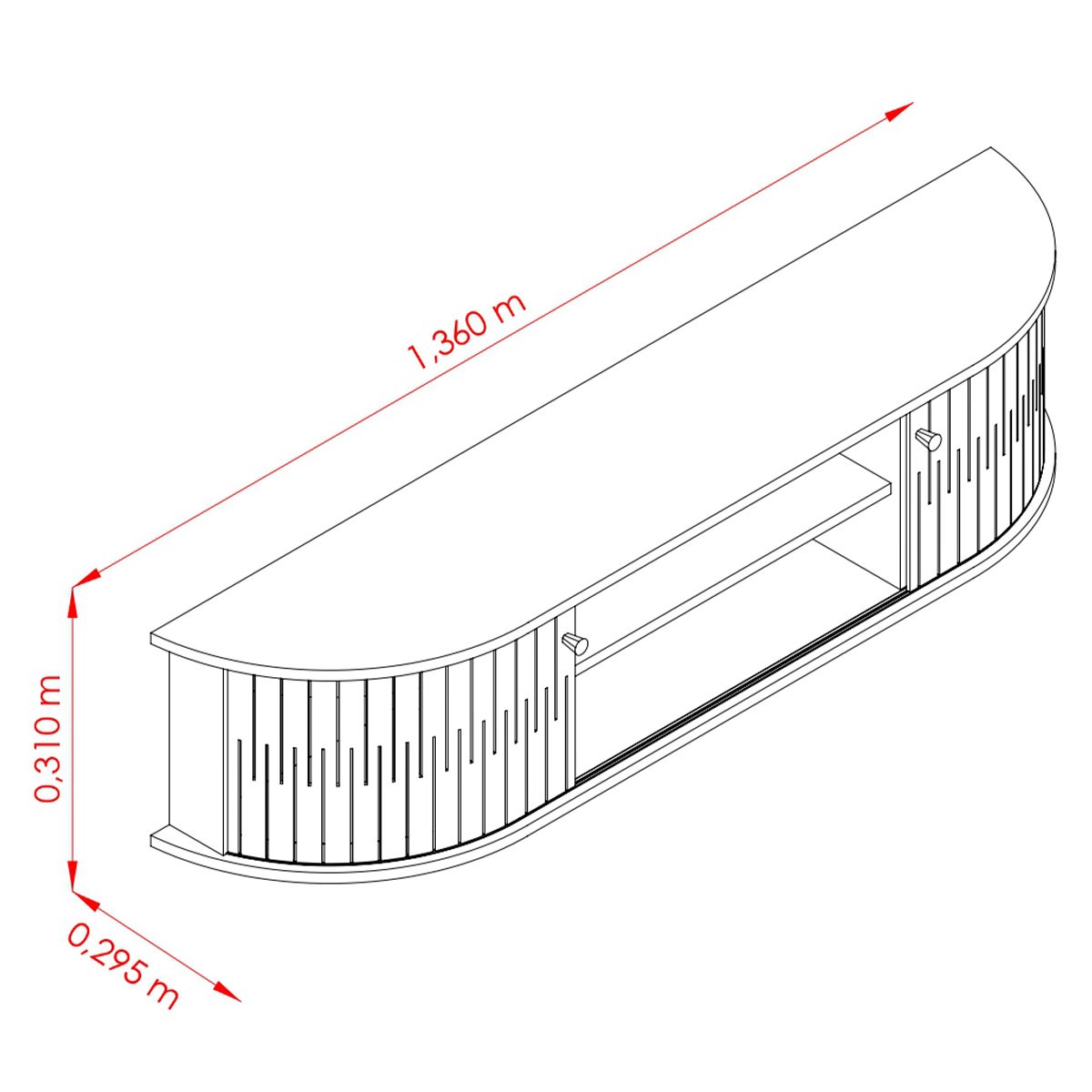 Rack Suspenso Modena Tvs até 60” Cumaru Opala 288140 Madetec - 4