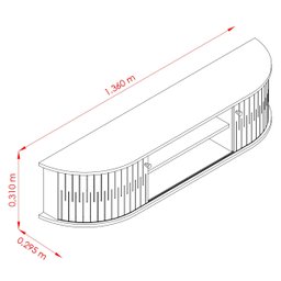 Rack Suspenso Modena Tvs até 60” Cumaru Opala 288140 Madetec - 4
