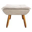 Ver imagem 5 de Poltrona Decorativa Pés Palito Com Puff Opla Bege - Ibiza