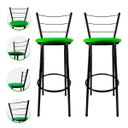 Ver imagem 1 de Kit 2 Banqueta Alta Preta Cozinha Gourmet Americana Balcão:verde