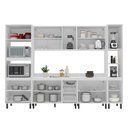 Ver imagem 3 de Cozinha Completa Amara 13 Portas 4 Gavetas com Vidro 40250775 Branco - Politorno