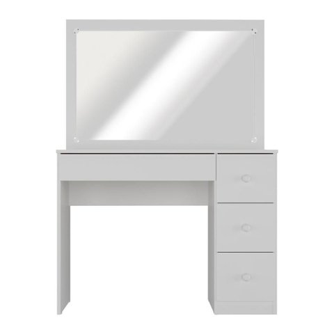 Penteadeira Camarim com Espelho e 4 Gavetas Flex Isis Multimóveis MP6066 Branco/Madeirado