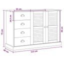 Ver imagem 3 de Buffet 4 Gavetas 2 Portas em Madeira de Pinus Bege/Cera