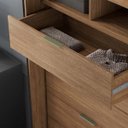 Ver imagem 7 de Guarda Roupa Ripado com Espelho MDF 2 Portas 2,07m Autes Belmax:Álamo/Preto