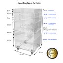 Ver imagem 3 de Carrinho Acrílico Organizador de Maquiagem 5 Gavetas e Bandeja Superior N9 Centauri Acrílicos CAR-N9