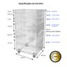 Carrinho Acrílico Organizador de Maquiagem 5 Gavetas e Bandeja Superior N9 Centauri Acrílicos CAR-N9 - 3