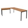 Estação de Trabalho Mesa Escrivaninha em L 176x155 Nogal/preto Realme Mesa para Escritório Estilo em - 3
