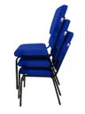 Ver imagem 3 de 03 Cadeiras Empilhável para Igrejas Evangélicas Linha Church Azul